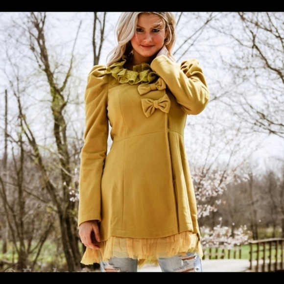 The ESTELLA Tulle Trim Swing Coat